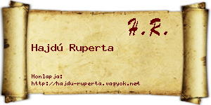 Hajdú Ruperta névjegykártya
